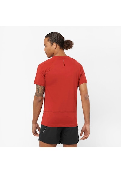 Salomon Cross Run Erkek Koşu Tişört Red Dahlıa Lc2138800 Kırmızı