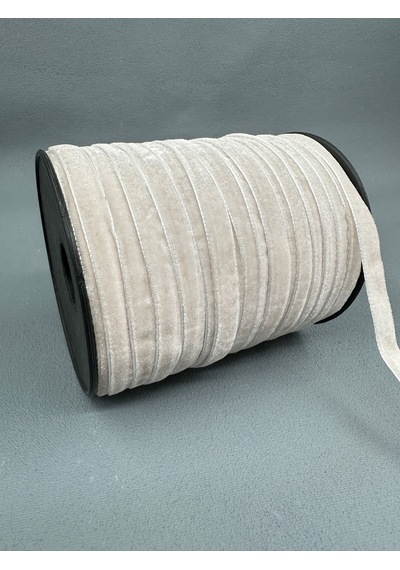 Paşateks- 1 Cm Düz Kadife-5 Metre Krem