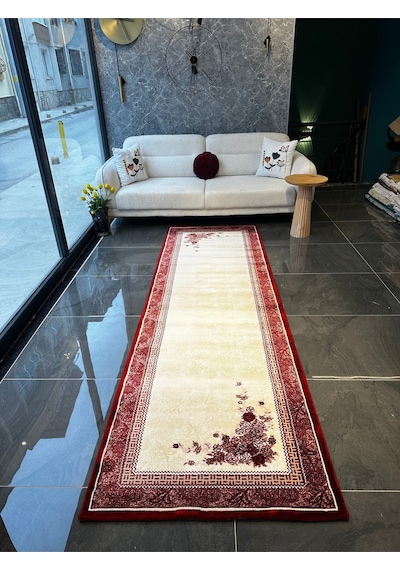 Rodın Halı Salon, Oturma, Yatak Odası Halısı Desen Kodu 00v04-010 Krem-bordo