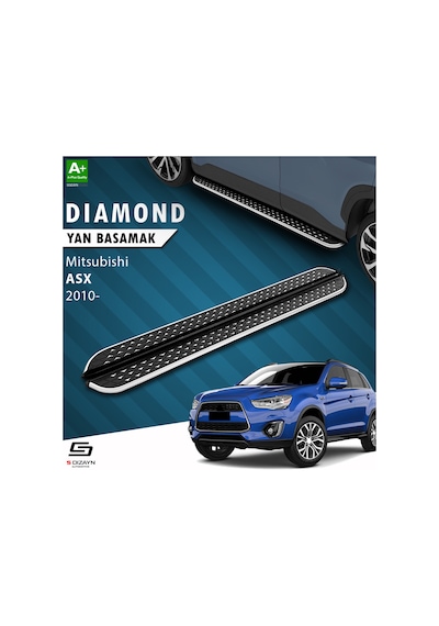 S-dizayn Mitsubishi Asx Diamond Krom Yan Basamak 183 Cm 2010 Üzeri A+ Kalite