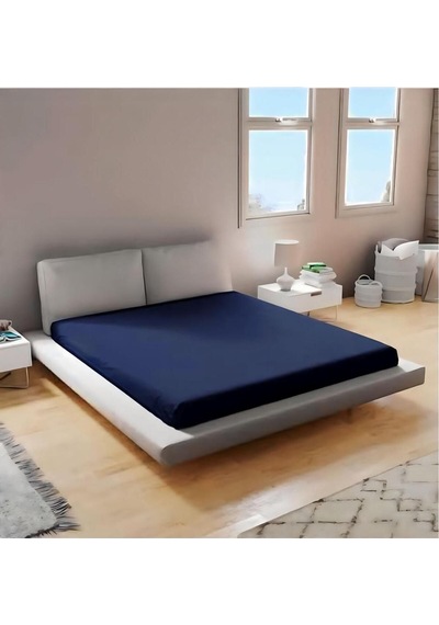 Çift Kişilik Penye 160x200 Lastikli Koyu Lacivert