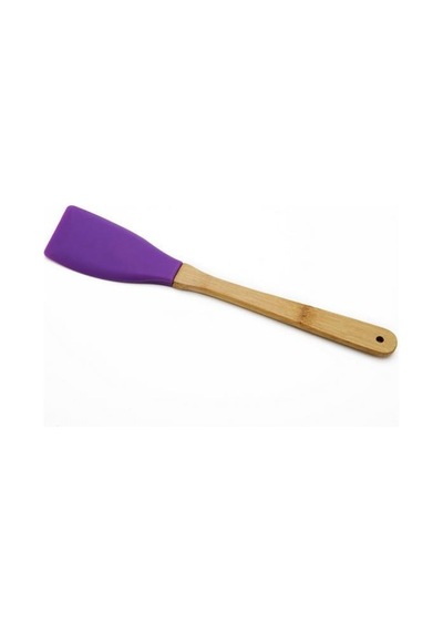 Silikon Bambu Sap Servis Spatula 28cm Mor