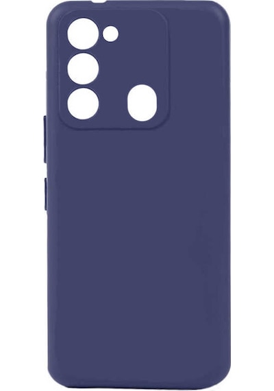 Ekılıf - Tecno Spark 8c Uyumlu Kılıf Mat Soft Esnek Biye Silikon - Lacivert