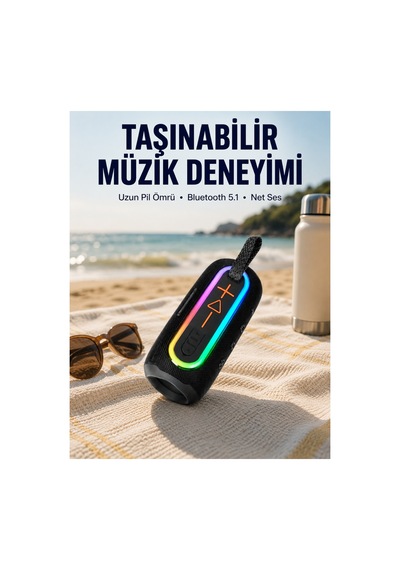 Taşınabilir Bluetooth Hoparlör Kırmızı Ip67 Su Geçirmez Yeni Nesil Renkli