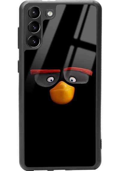 Samsung Uyumlu S-21 Plus Black Tasarımlı Glossy Telefon Kılıfı Çok Renkli