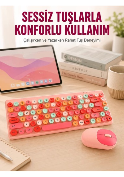 Hepsi Retro Tarz Bluetooth 5.1 Klavye Win/osx/android/ios Uyumlu Yeni Nesil Najmaddin