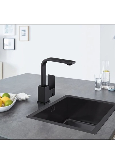 Full Siyah Kare Model Lüx Lavabo Bataryası Çeşmesi