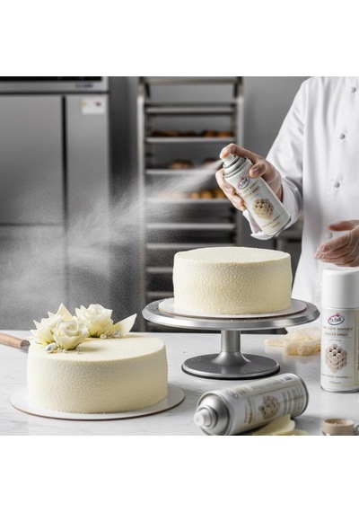 Kadife Sprey İnci Beyaz 150 Ml Velvet Efekt Pasta Ve Tatlı Kaplama Gıda Boyası