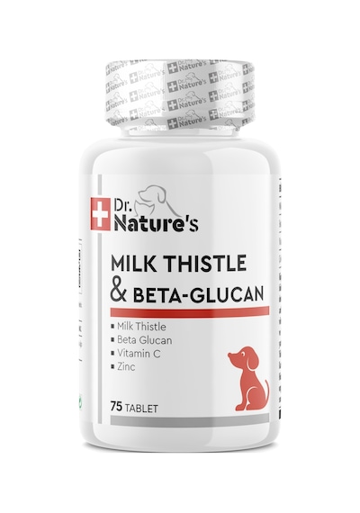 Dr. Nature's Milk Thistle & Beta Glucan Köpeklerde Karaciğer 75 Tablet