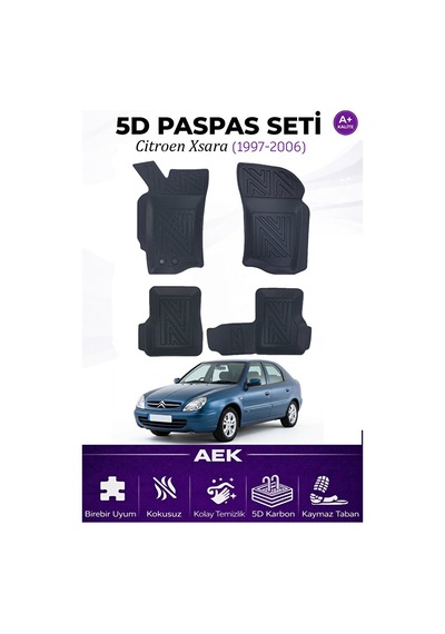 Citroen Xsara Araca Özel Havuzlu "karbon" Paspas Takımı