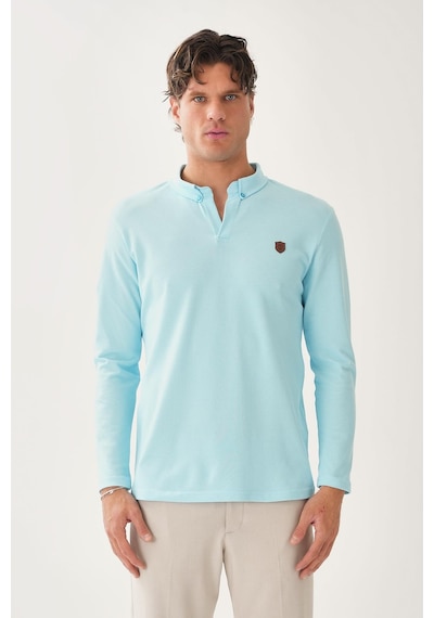 Erkek Comfort Fit Polo T-shirt Mavi
