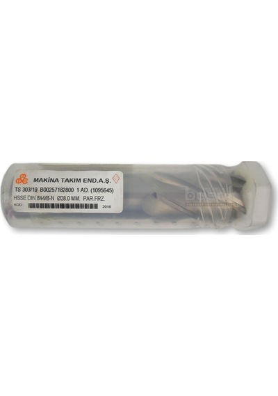 Mte 28 Mm Parmak Freze Hss-co5 Dın 844/b-n
