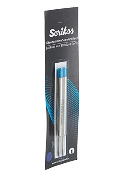 Scrikss Dev Tükenmezkalem Refil 2'li Blister, 0.7 Mm Uç, Mavi ---
