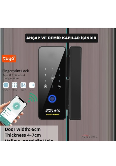 Akıllı Kapı Kilidi Ahşap Ve Demir Kapılar İçin Uygundur