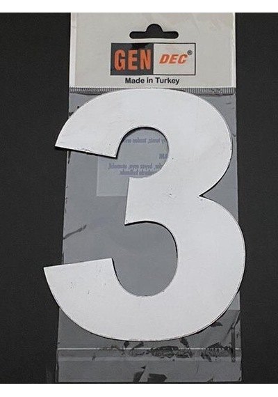 Kapı Numarası Rakam,Sayı 14.5 Cm No:3 Paslanmaz Metal