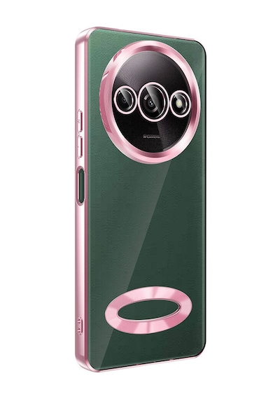 Xiaomi Redmi A3 4g 2024 Kılıf Kamera Korumalı Logo Gösteren Zore Omega Kapak-gold Gold