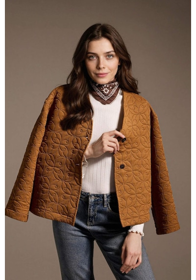 Defacto Regular Fıt V Yaka Blazer Ceket G7693ax26spbn584 Kahve-bn584