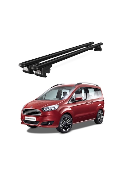 Venüs Ford Tourneo Courier 2014 Ve Sonrası Uyumlu Siyah Ara Atkı Port Bagaj Tavan Barı