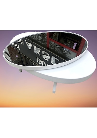 Orta sehpa Dönerli OVAL RUS TARZ Model Kayın Retro Ayak Sağlam Şık Mdf Tabla Parlak Beyaz füme üst cam Orta sehpa Dönerli OVAL RUS TARZ Model Kayın Retro Ayak Sağlam Şık Mdf Tabla Parlak Beyaz füme üst cam