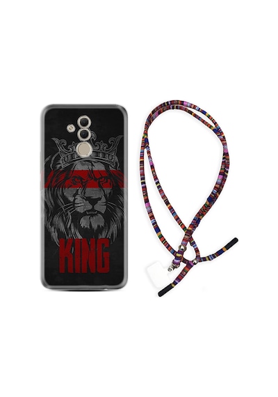 Huawei Mate 20 Lite Kılıf Rasta Boyun Askılı King 1894