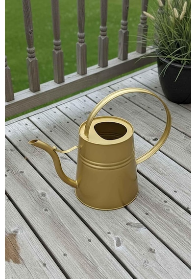 Sophia 2 Litre Metal Çiçek Saksı Sulama Kabı Modern Dekoratif Çok Amaçlı Sulak Petrol Mavisi Çok Renkli