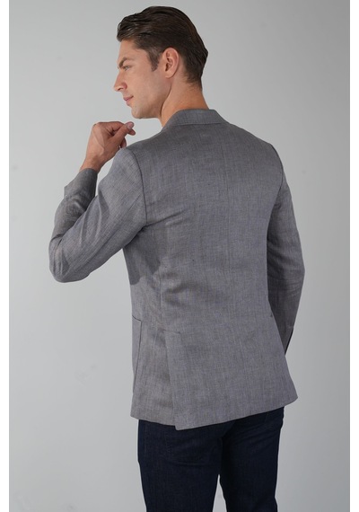 Bisse Erkek Regular Fit Yün Ceket Mavi Pck25y25002 D35 Mavi