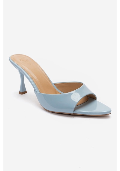 Luvishoes Tıera Bebe Mavi Rugan Kadın İnce Topuklu Terlik