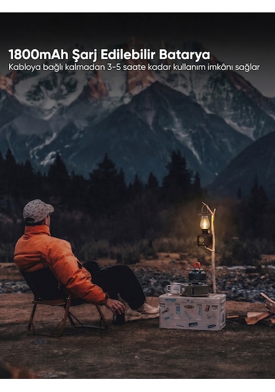 Mikado Md-1 Lüxound 1800mah 5w Kahverengi Bluetooth-aux-usb-tf Card Destekli Işıklı Speaker