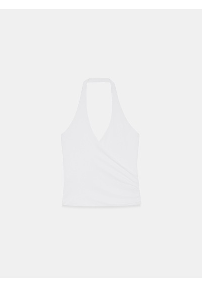 Dilvin 21268 Halter Top-beyaz