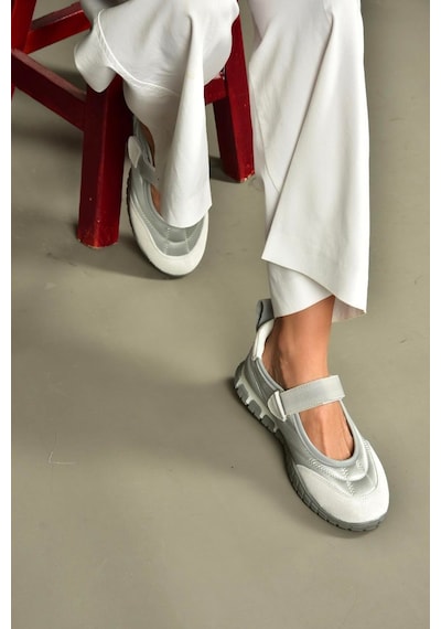 Fox Shoes V312651304 Gri Kumaş Bantlı Günlük Kadın Ayakkabı Gri
