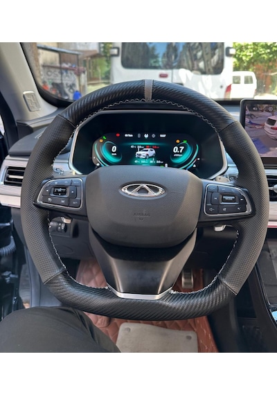 Chery Tiggo 8 İçin Standart Direksiyon Kılıfı Araca Özgü Ürün Değ Gri