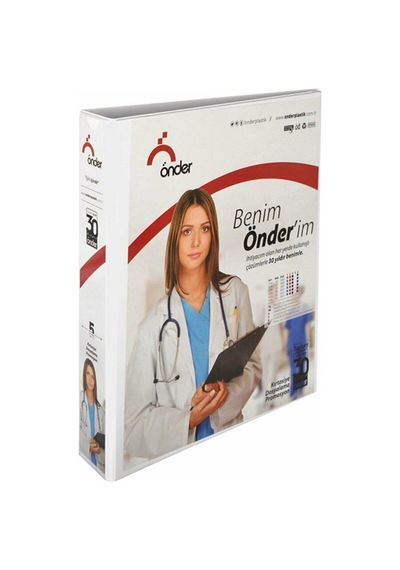 Önder Sunum Klasörü 2 Halkalı 90 Mm A4 Beyaz 2009-5 Diğer
