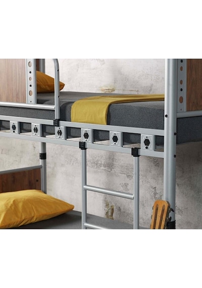 Argimo Elegan Metal Ranza Ve Karyola 90 x 200 Ceviz