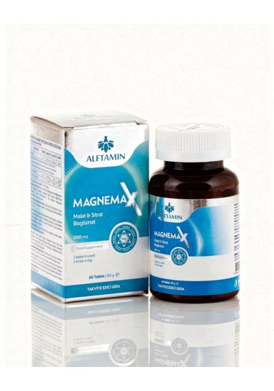 Magnemax Magnezyum Malat + Sitrat + Bisglisinat 1000 Mg 60 Kapsül