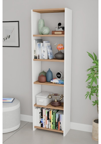 Alpaevmobilya Ahşap 5 Raflı 150 Cm Çok Amaçlı Açık Kitaplık Dekoratif Salon Rafı Düzenleyici Ve Organizer Beyaz - Atlantik Çam Alpaevmobilya Ahşap 5 Raflı 150 Cm Çok Amaçlı Açık Kitaplık Dekoratif Salon Rafı Düzenleyici Ve Organizer Beyaz - Atlantik Çam