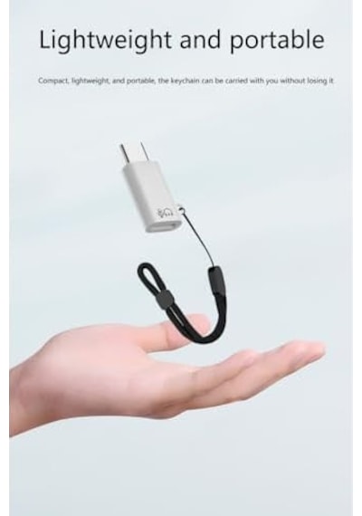 Type C To Lightning Yuva Çevirici Yaka Mikrofonu İle Uyumlu Beyaz Otg Adaptör Otgyz