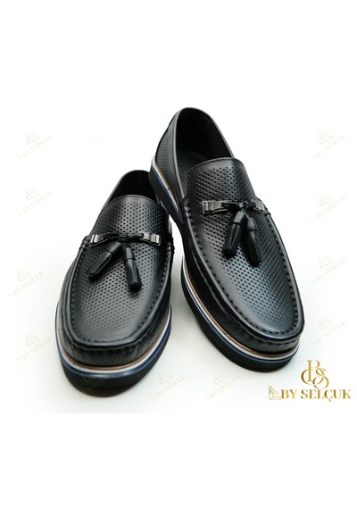 Loafer Eva Taba Siyah Deri