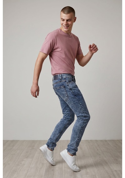 BLACK STEEL Yıkamalı Erkek Denim Pantolon-kod:815 Mavi