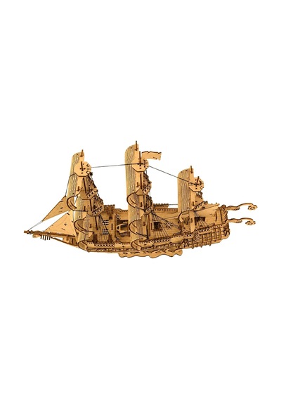 Algwooddesign Ejderha Gemisi Ahşap Maket Seti 823 Parça Dıy 3d Puzzle Yelkenli Gemi Koleksiyoner Modeli