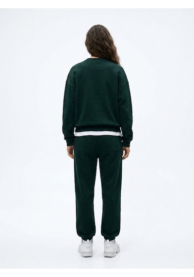 LTB Regular Fit Lastik Paça Basic Yeşil Eşofman