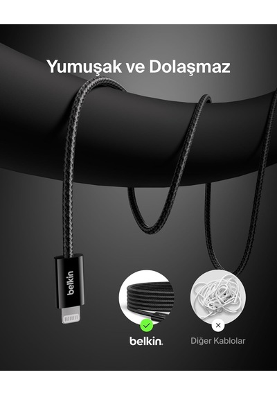 Belkin 2'li Örgülü Usb-c - Lightning Kablo, 1,5 M, Apple Uyumlu iPhone 14 Ve Ö