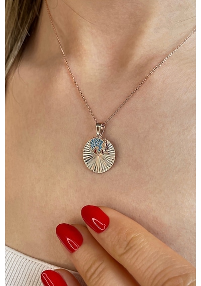 925 Ayar Gümüş Rose Fil Figürlü Kolye - 23181201 Rose Gold