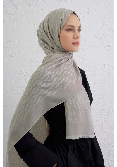 Armine Monogram Desen Edition Şal Krem