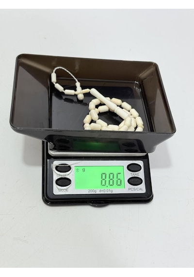 Kesme Fildişi Tesbih 8,85 Gram - Koleksiyonluk Fil Dişi Tespih F051