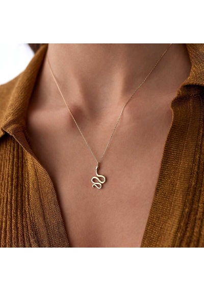 Simple Snake Kolye Sarı