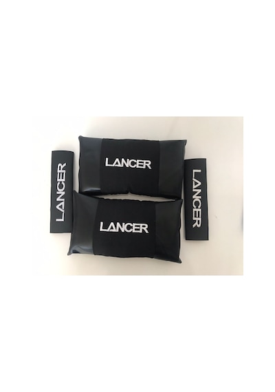Lancer Nakışlı Deri 1 Çift Boyun Yastık Ve 1 Çift Kemer Pedi (510975818)