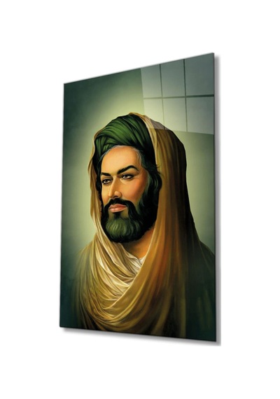 Hz. Ali Dini Islami Cam Tablo Evlika Ev Ve Ofis Duvar Dekoru Hediyelik Büyük Tablo Dayanıklı Cam