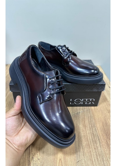 Lfr-f108 Acma Merdane Ayakkabı Bordo Bordo