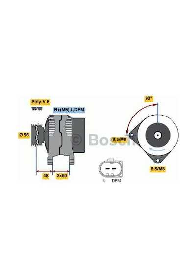 BOSCH 121715103 ALTERNATÖR 14V 180A CRAFTER PASSAT SUPERB -YETI 0