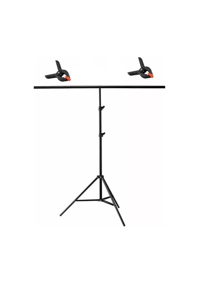 Gdx Seyyar 120x200cm Gri Pvc Fon Perde Seti T-profil Standlı Mat Gri Ürün Çekim Fon Seti